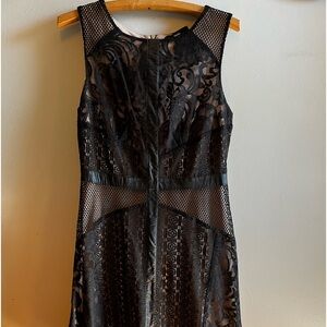 Black and nude lace dress